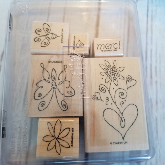 Huge Lot of 70 rubber stamps Stampin up! Vintage sets craft card scrapbooking - Picture 13 of 14